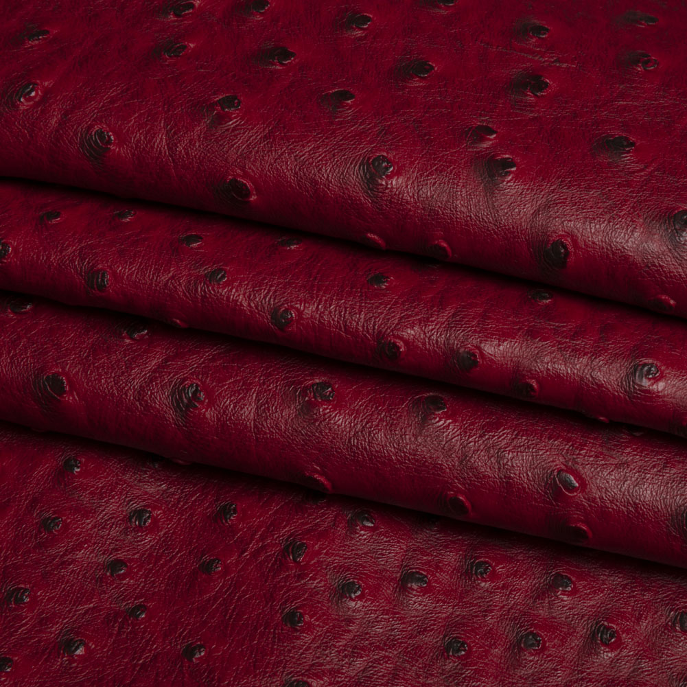 Kidepo Burgundy Faux Ostrich Leather Vinyl