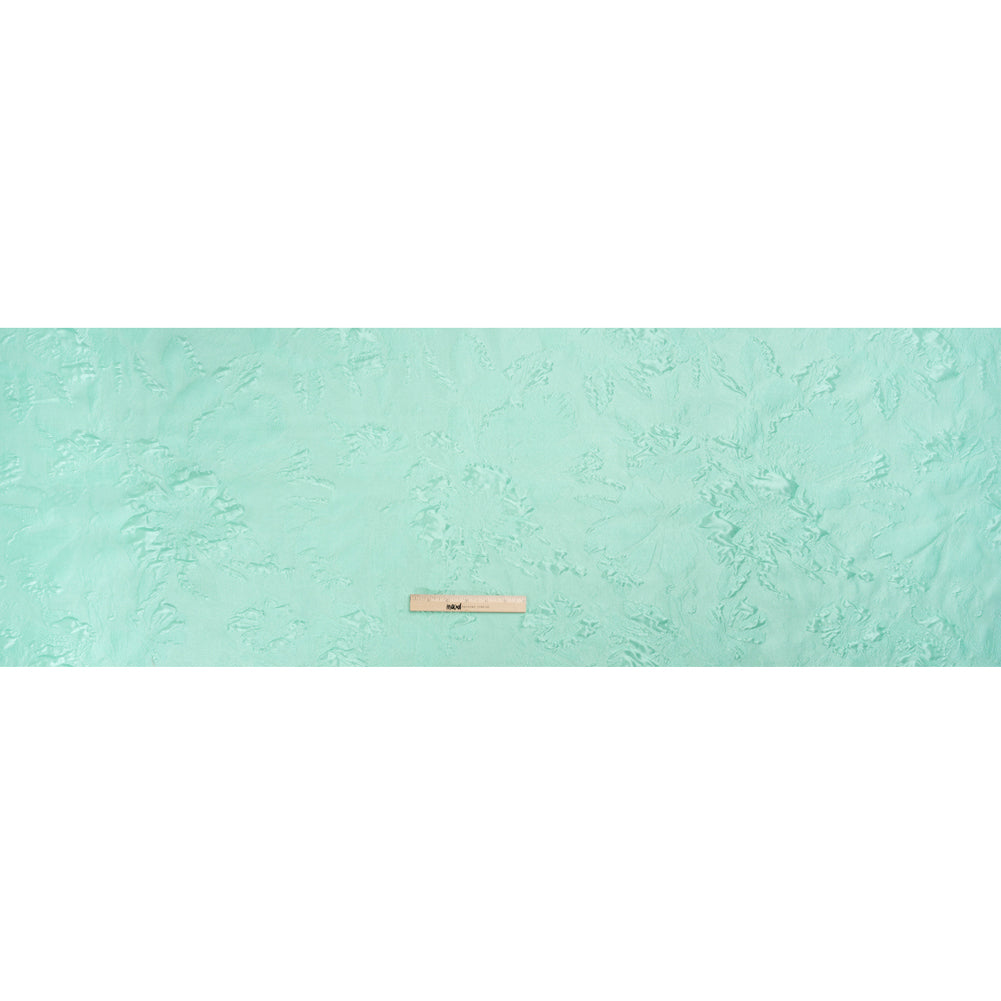 Luminous Seafoam Floral Lightweight Luxury Brocade