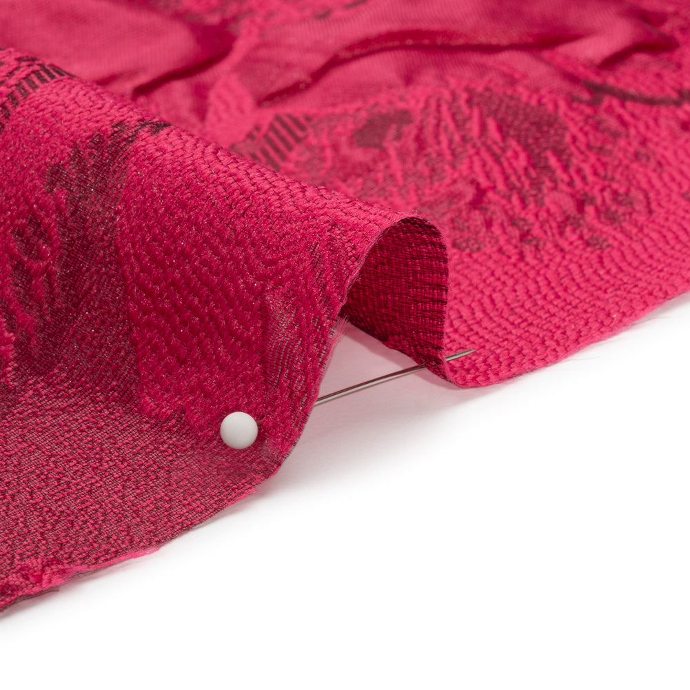 Luminous Fuchsia Floral Lightweight Luxury Brocade
