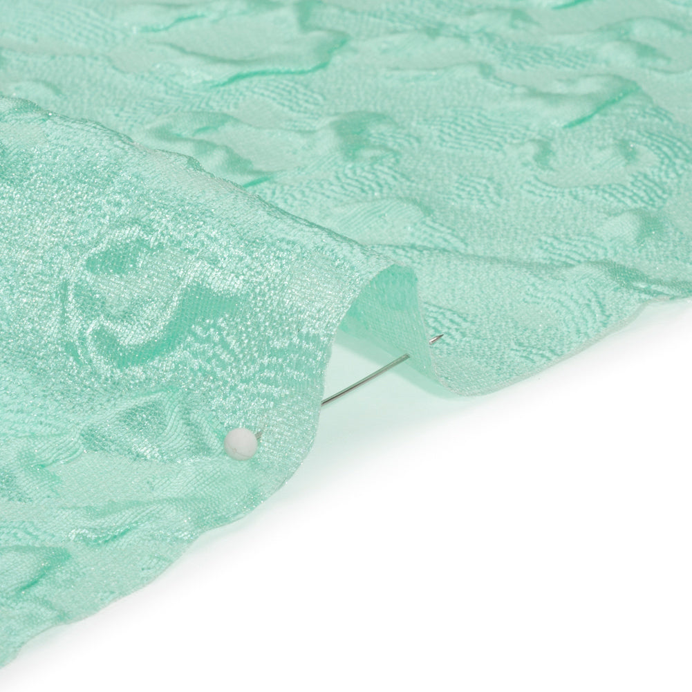 Luminous Seafoam Wild Spots Lightweight Luxury Brocade
