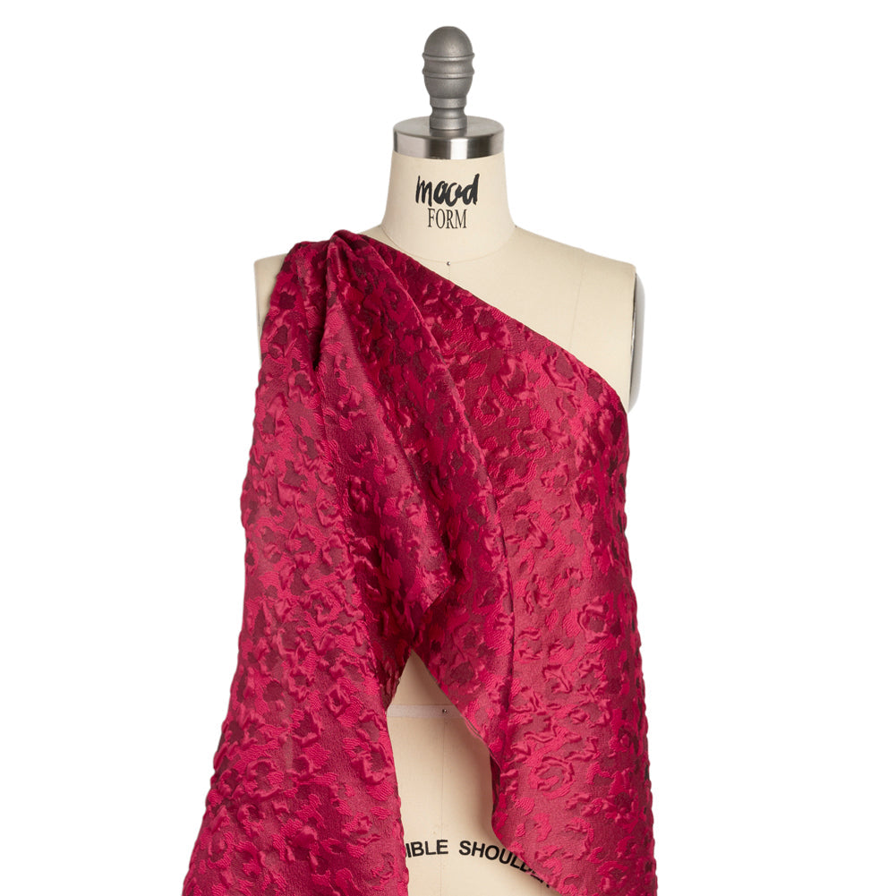 Luminous Fuchsia Wild Spots Lightweight Luxury Brocade