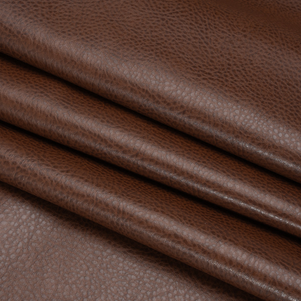 Peanut Pebbled Faux Leather with Woven Backing