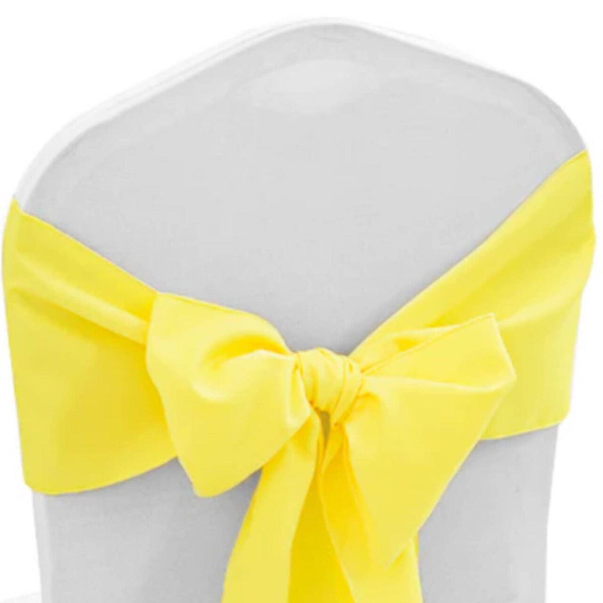 10 Pieces Canary Yellow Polyester Chair Sashes 8"x108" with Wrinkle Resistant Finish