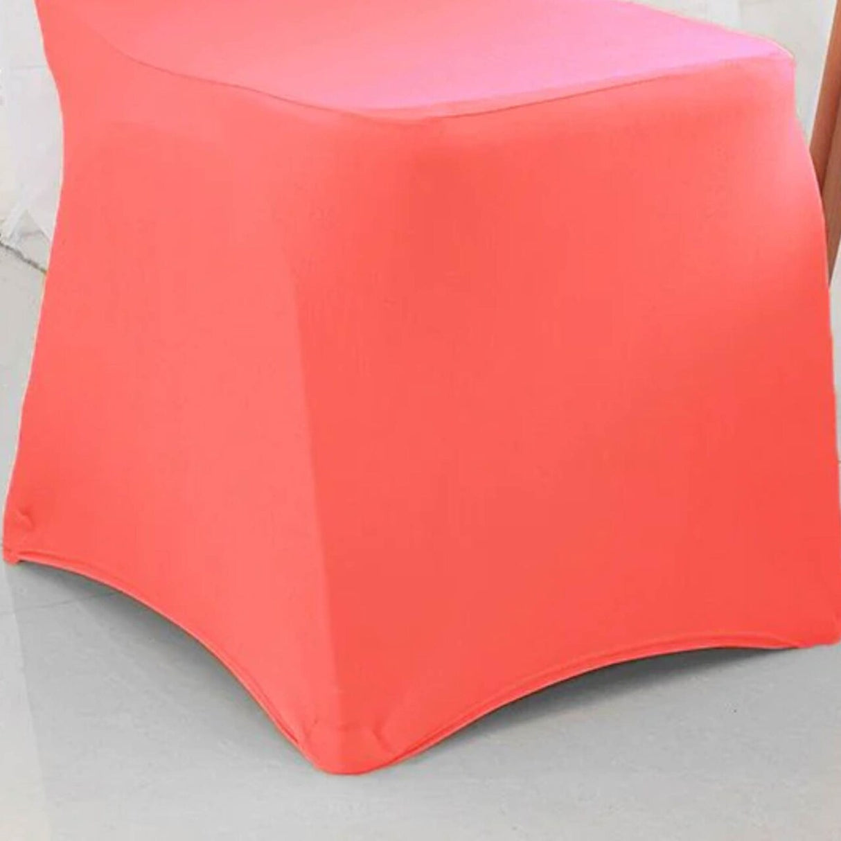 1 Piece Spandex Banquet Chair Cover Coral Stretch Wrinkle Resistant Elegant Event Decor