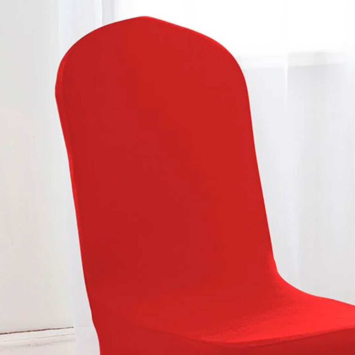 1 Piece Spandex Banquet Chair Cover Red Stretch Wrinkle Free Elegant Event Decor