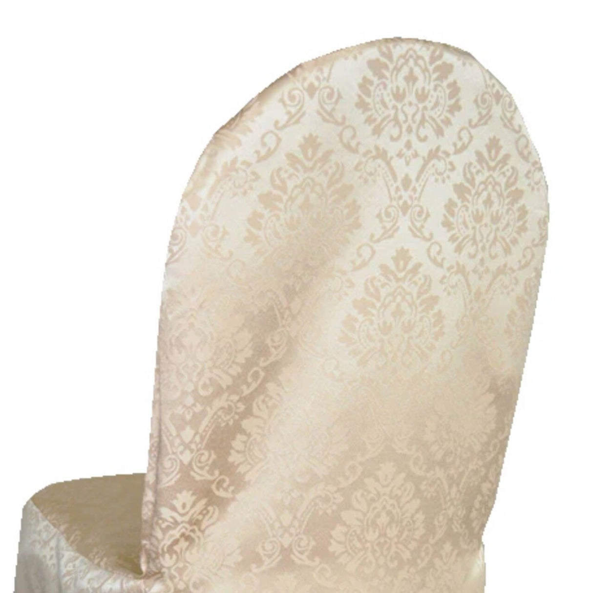 1 Piece Vintage Damask Jacquard Banquet Chair Cover Champagne