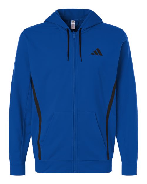 Adidas Men's Game & Go Fleece Full-Zip Hooded Sweatshirt