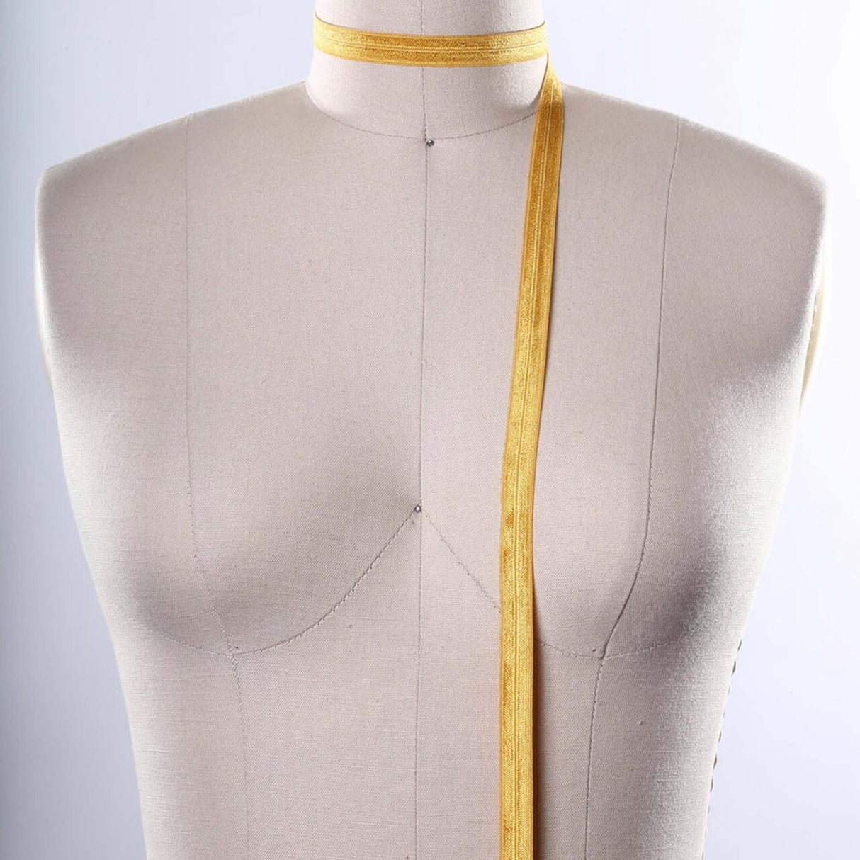 5/8" 3 Yards Gold Fold Over Elastic Trim Soft Bias