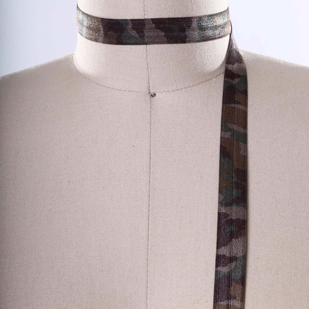 5/8" 3 Yards Army Green Camouflage Fold Over Elastic Trim Stretch Camo Bias for Headbands Crafts