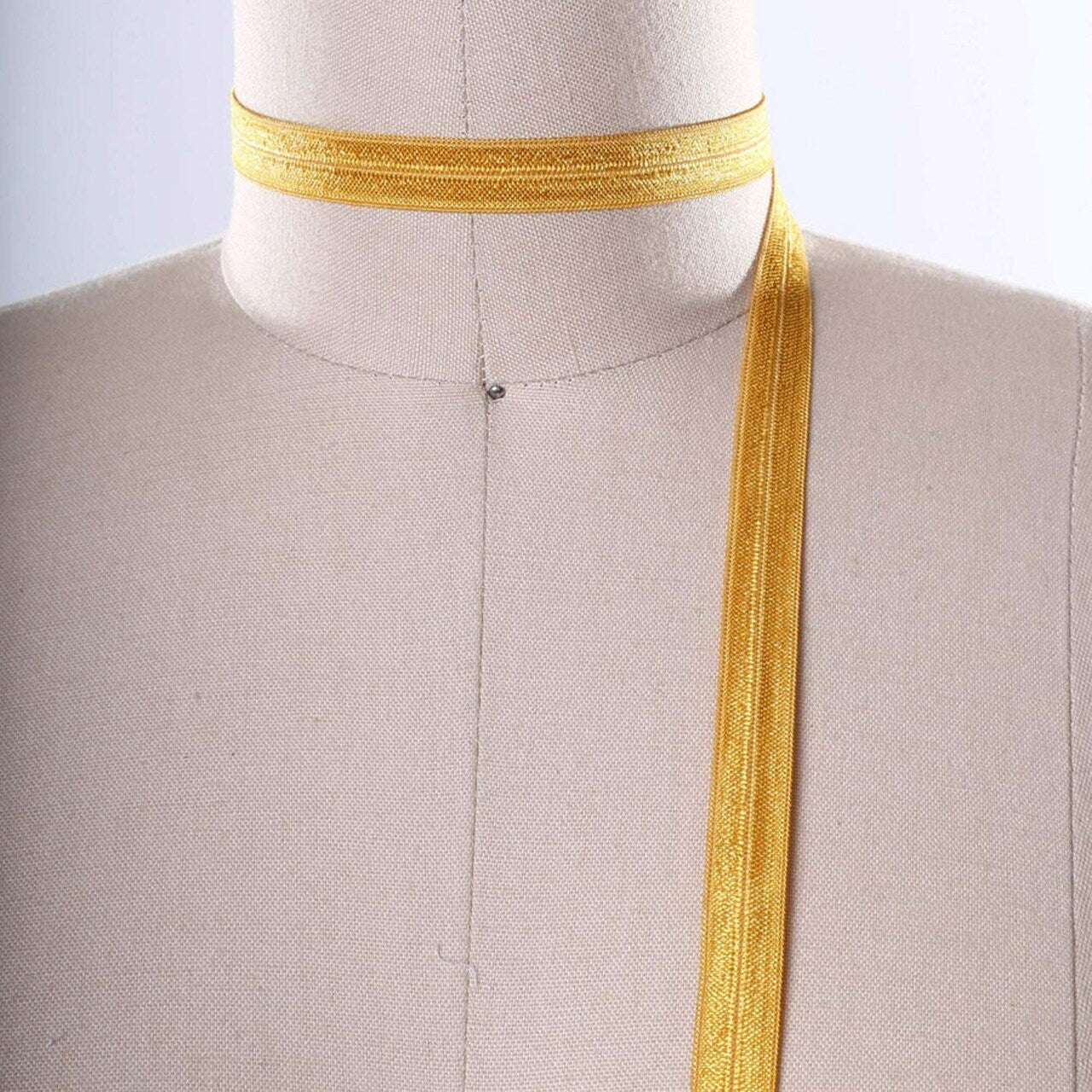 5/8" 3 Yards Gold Fold Over Elastic Trim Soft Bias