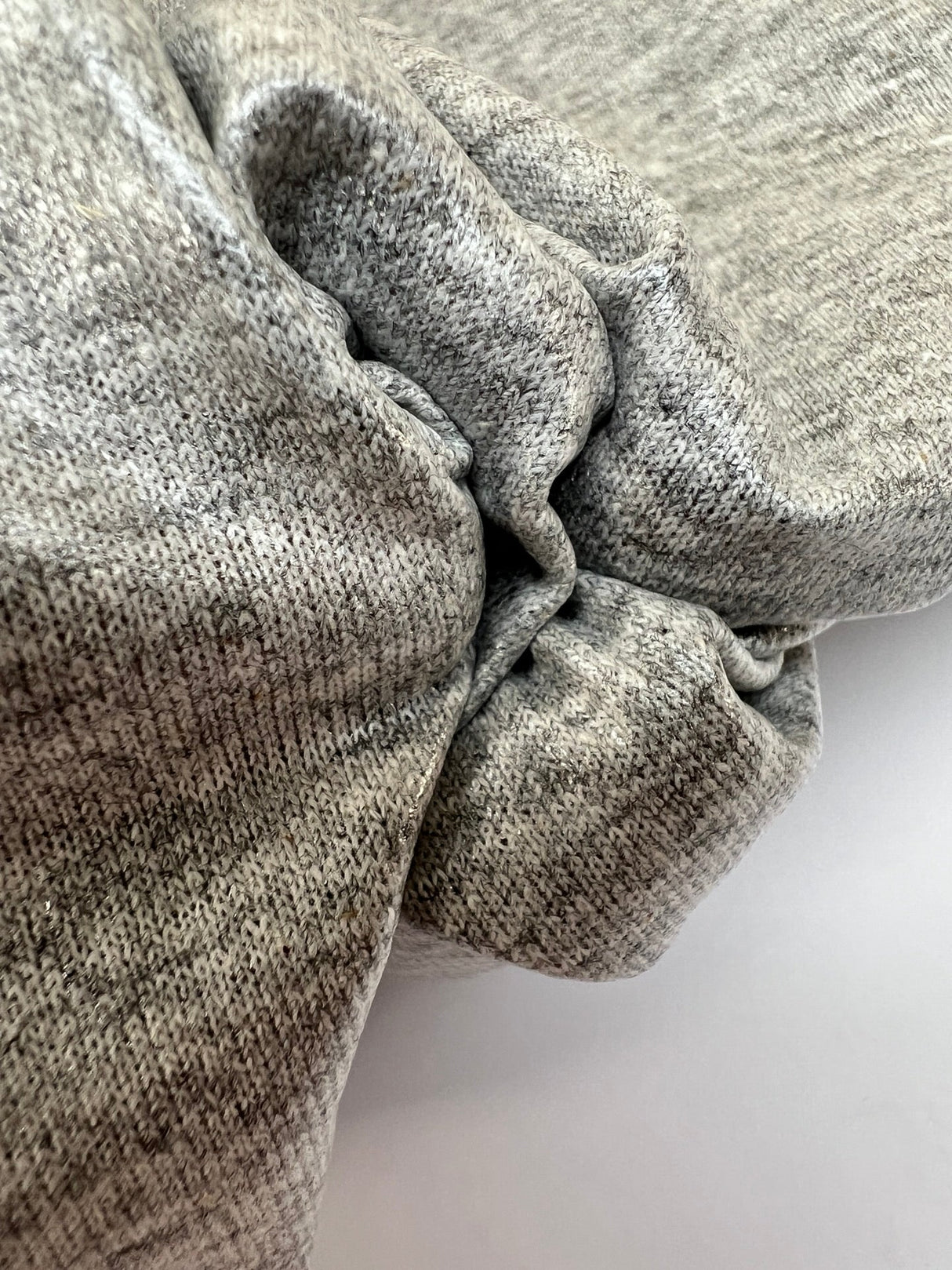 Cotton Knitted Fabric Melange Gray