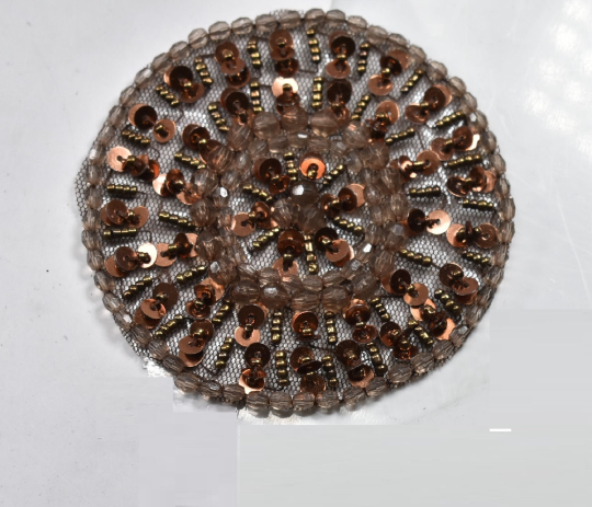 Round Sequins Beaded Patch 3.50"