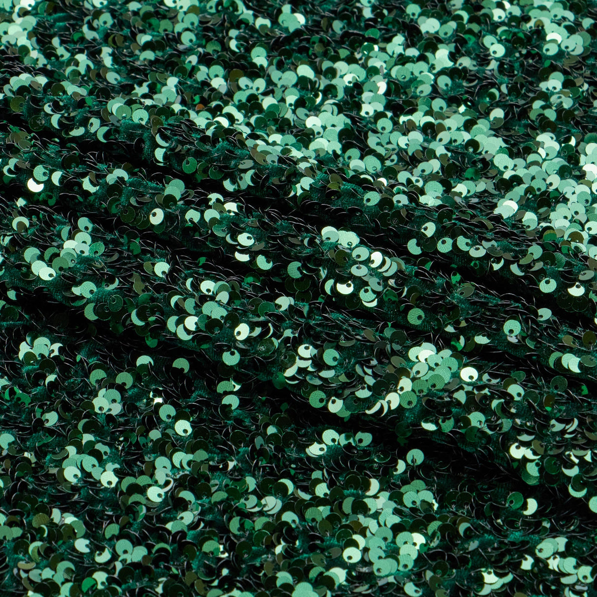 Duchess Stretch Velvet Sequin Polyester Spandex Fabric - Embroidered 3-D Sequins, 46/47" Width (1 Yard)