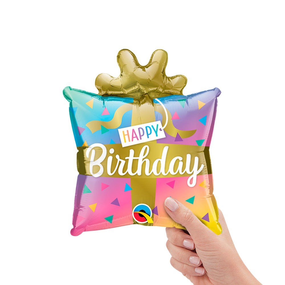 Foil Balloon Birthday Present Mini Shape