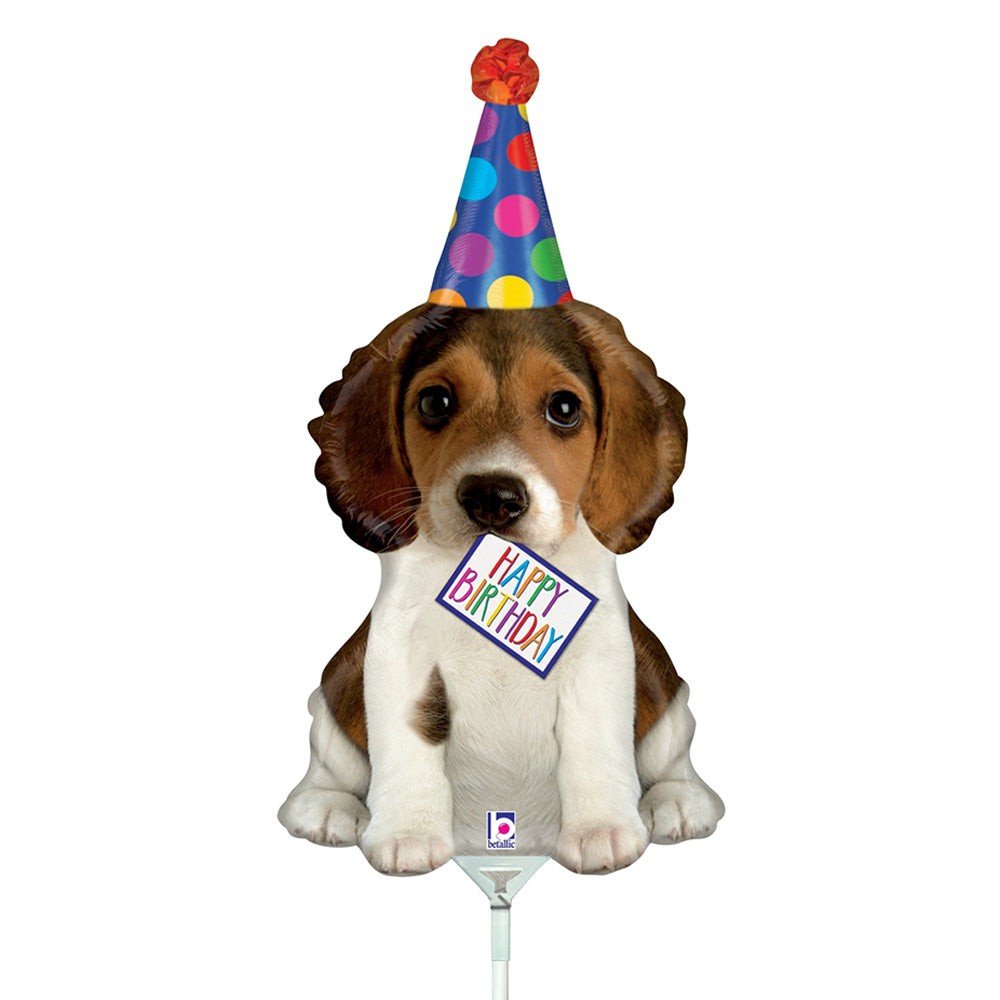 Birthday Puppy Mini Shape Foil Balloon