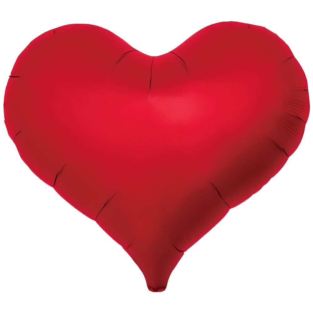 Foil Balloon 14 Inch Jelly Heart Ruby Red