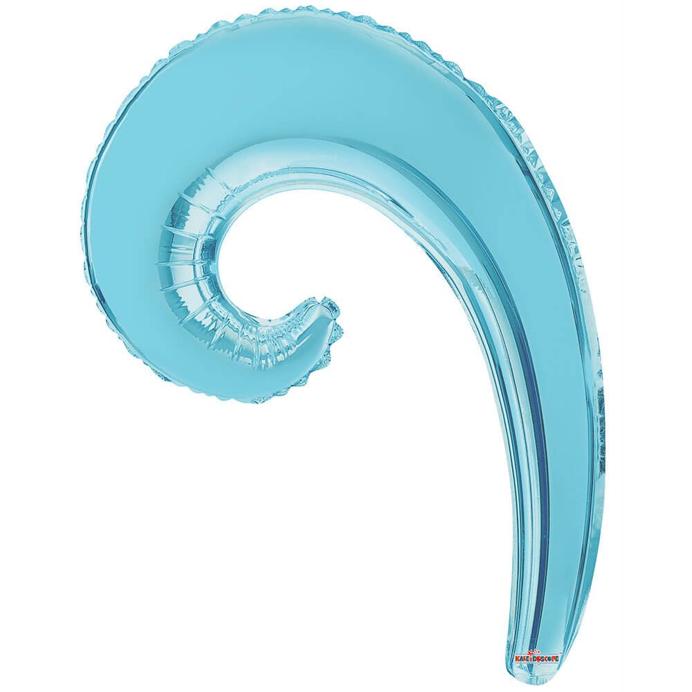 Foil Balloon 14 Inch Kurly Wave Light Blue