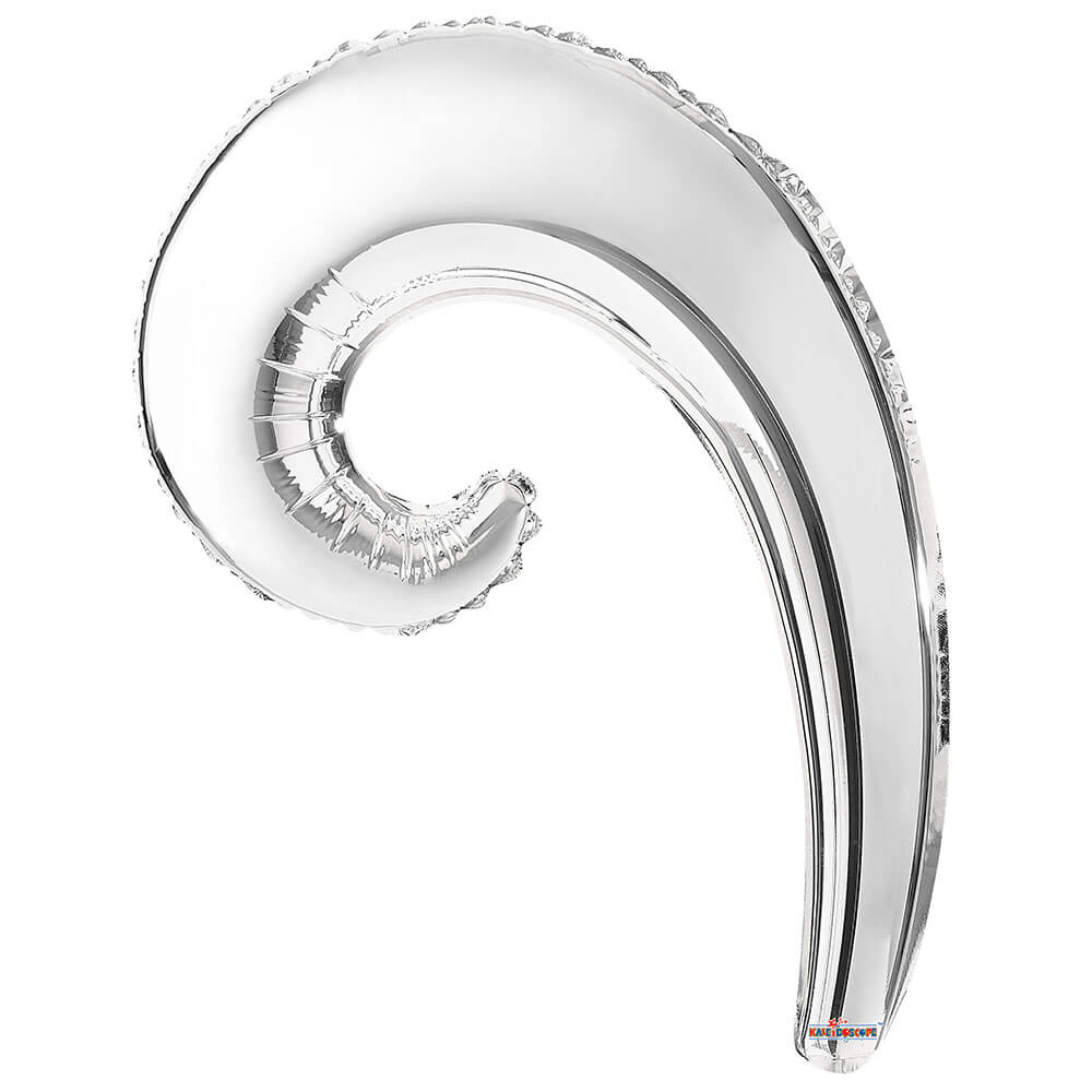 Foil Balloon 14 Inch Kurly Wave Silver