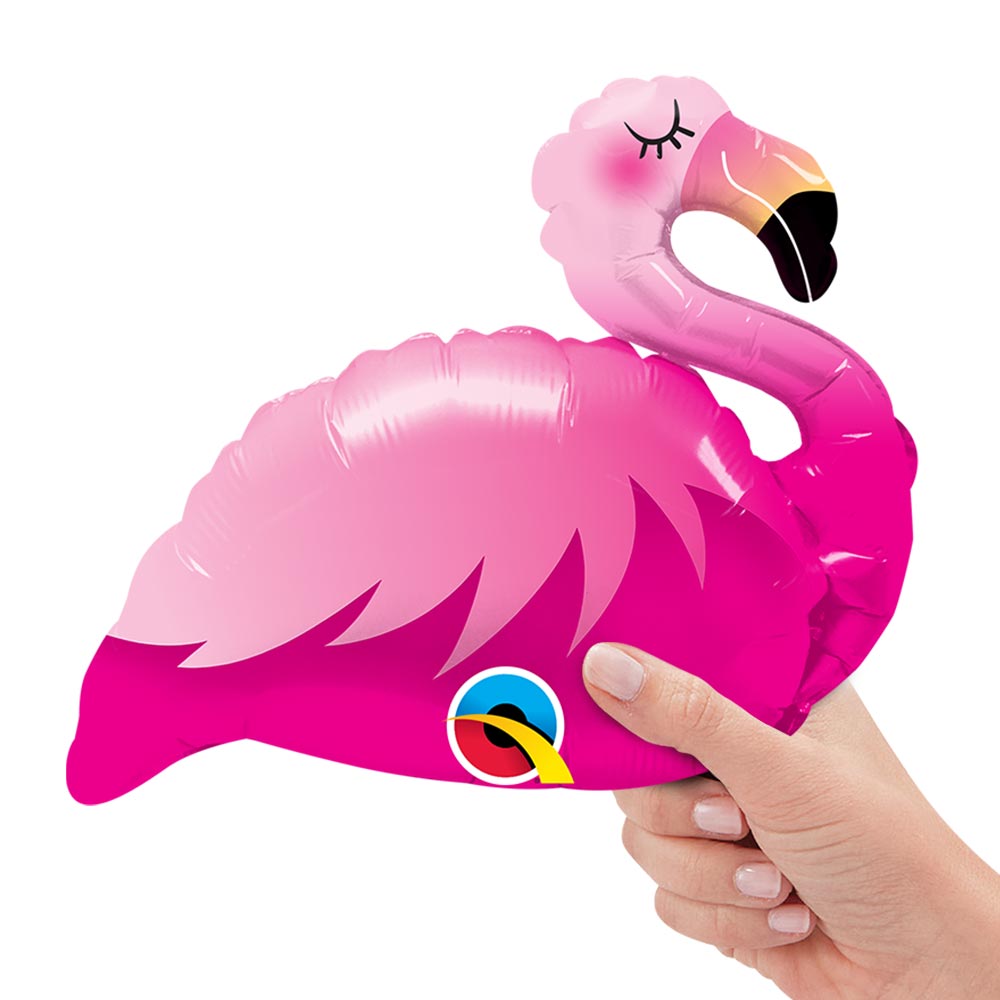 Foil Balloon Mini Pink Flamingo Air-Fill Only