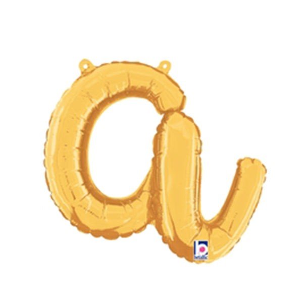 Foil Balloon Script Letter A Gold