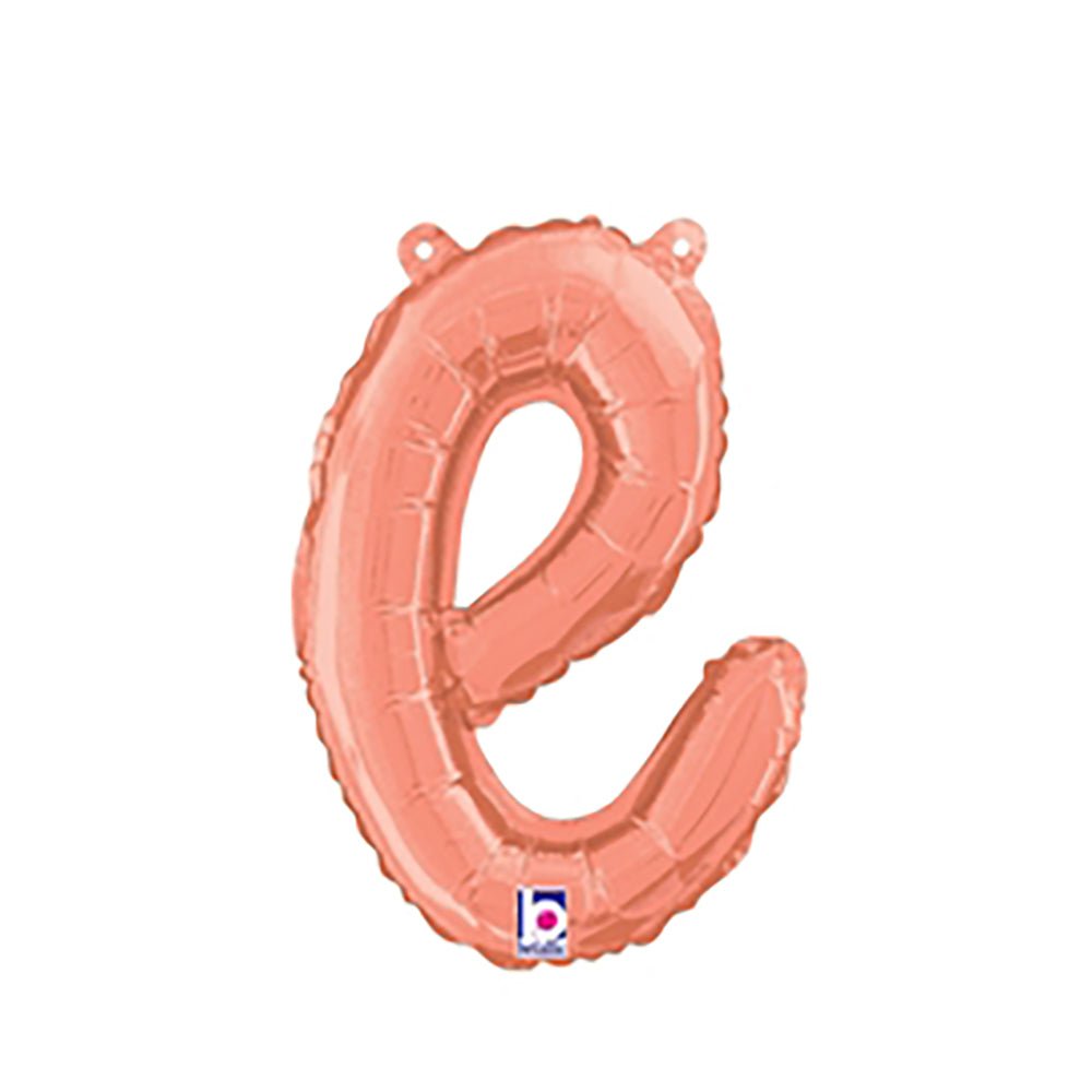 Foil Balloon Script Letter E Rose Gold 14 Inch