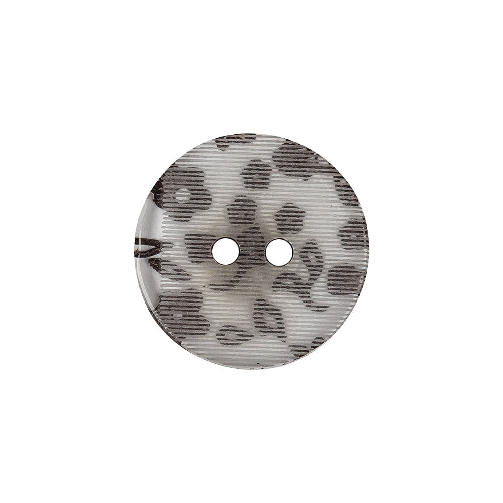 Clear Brown Plastic Button - 32L/20mm