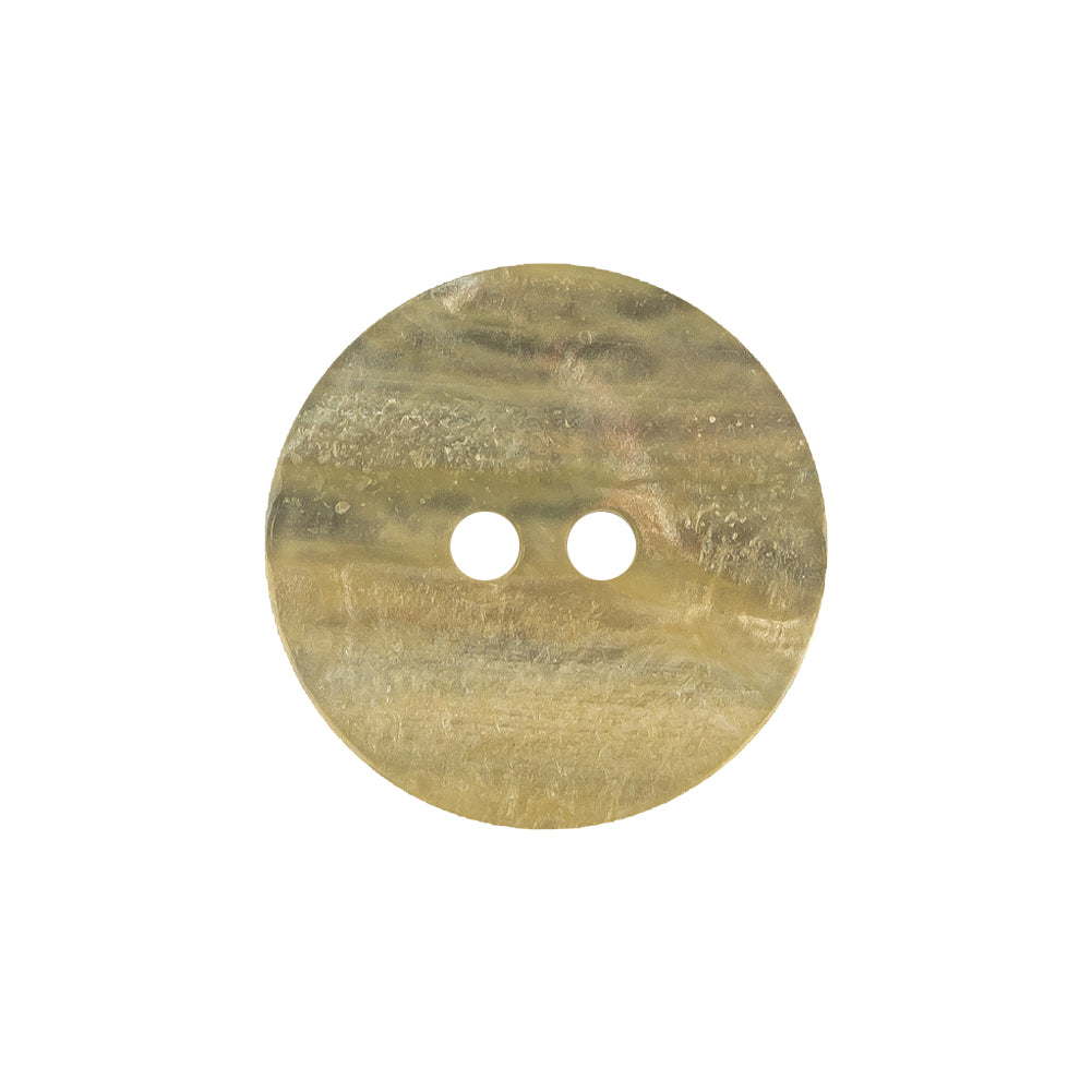 Ivory Brown Plastic Button - 33L/21mm