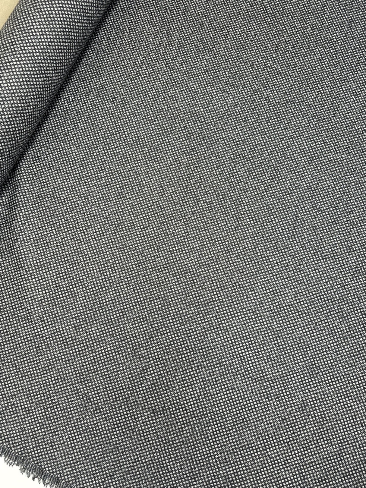 Wool Shades White Black Fabric