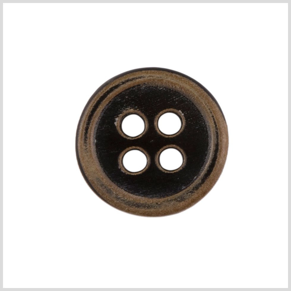 Brown Plastic Button - 40L/25.5mm