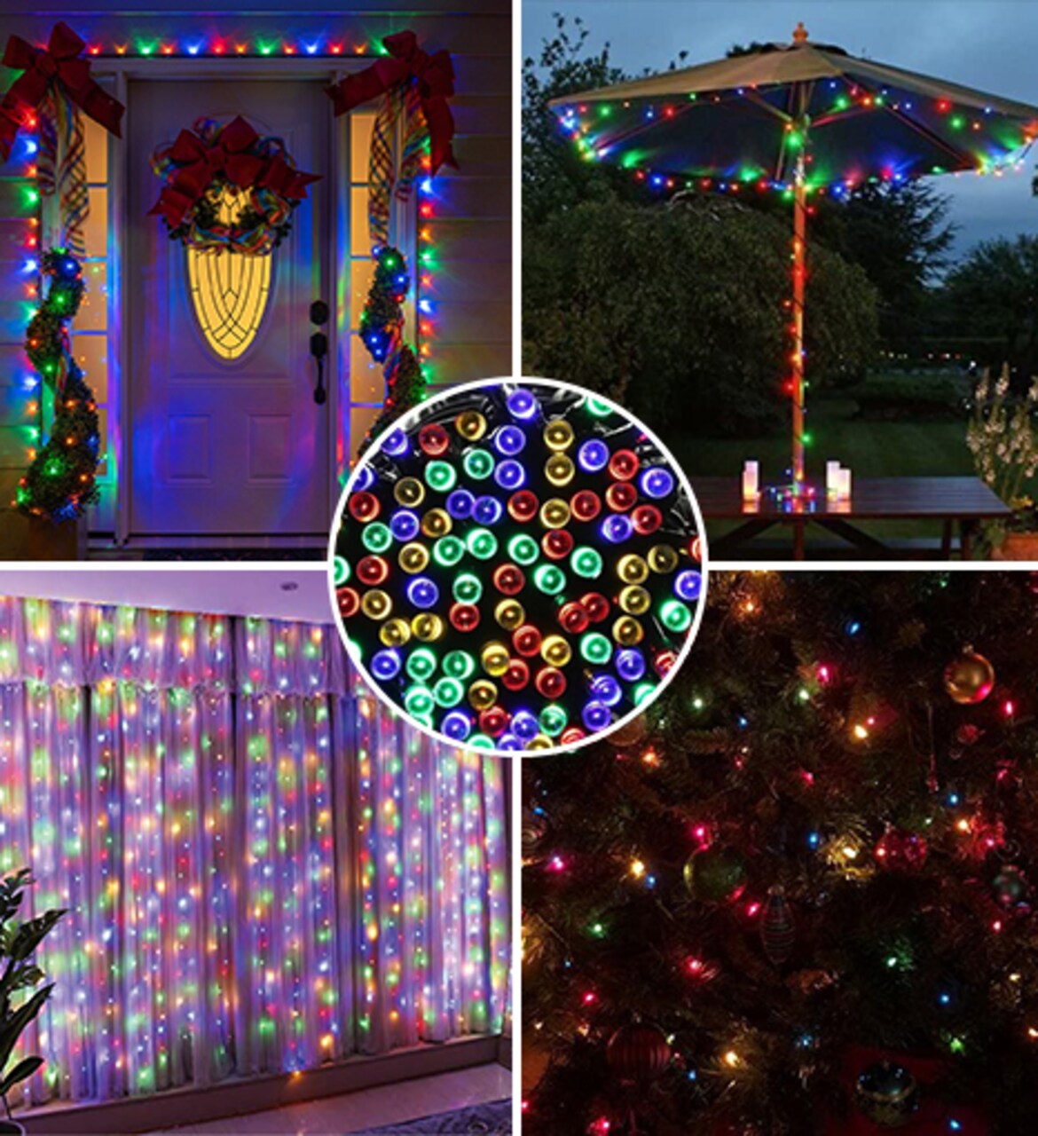 200 LED Solar Powered Outdoor String Light For Christmas