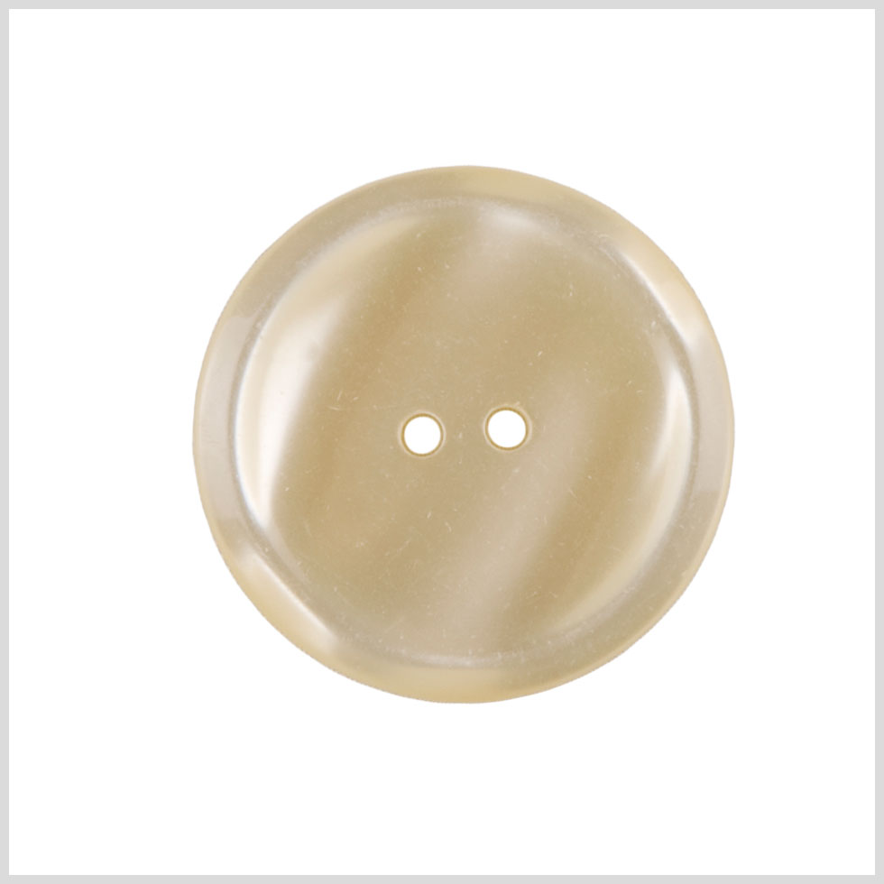 Plastic 2-Hole Button - 48L/30.5mm - Pearlescent Ivory Narrow Rim