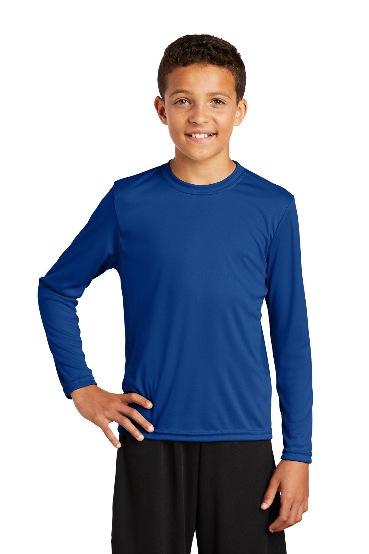 Sport-Tek® Crewneck Long Sleeve T-Shirt for Youth