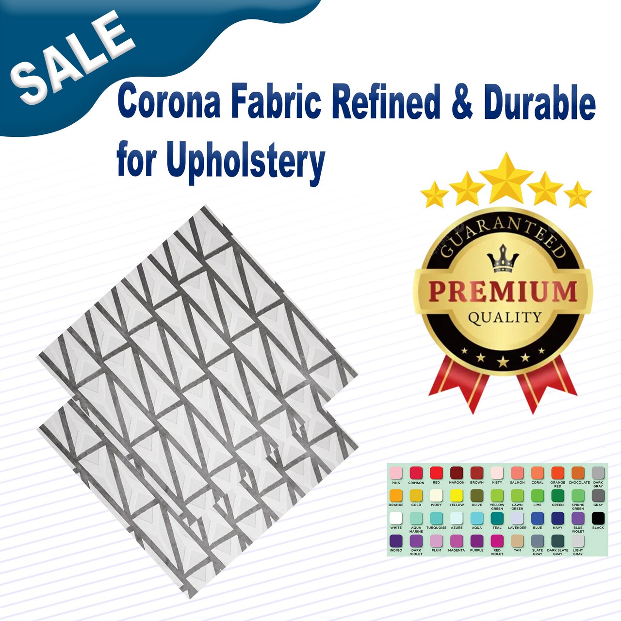 Corona Fabric Refined & Durable for Upholstery