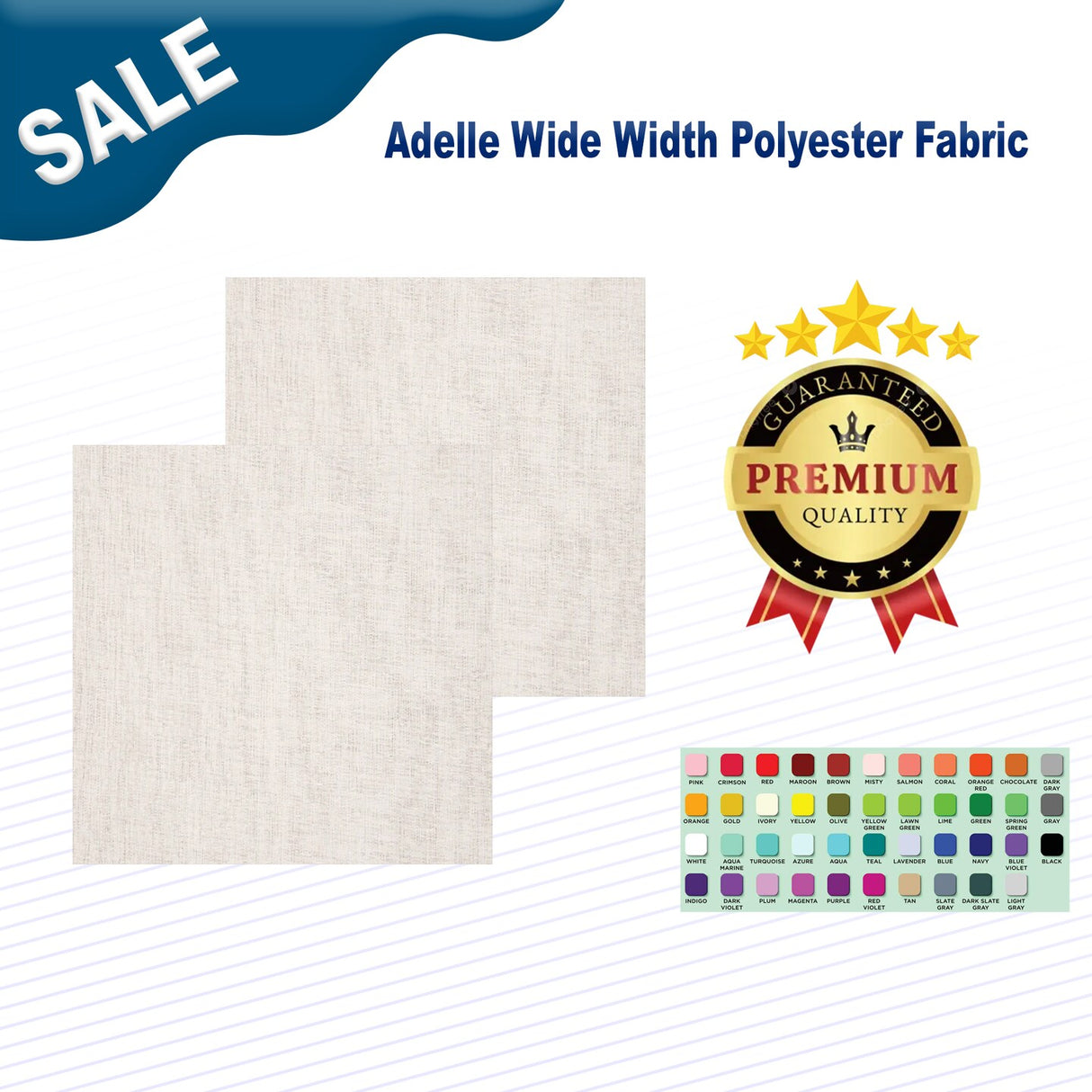 1 Yard Adelle Wide Width Polyester Fabric