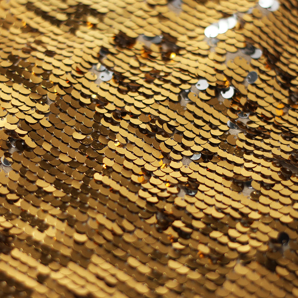 Bojangles Sequins Poly Spandex Fabric - Multiple Colors, Reversible Round Sequins, 50-52" Width (1 Yard)