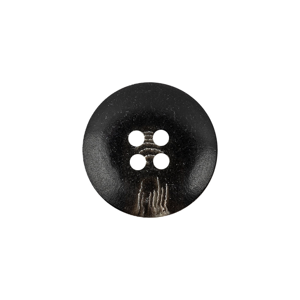 Brown and Beige Swirl 4-Hole Plastic Button - 30L/19mm