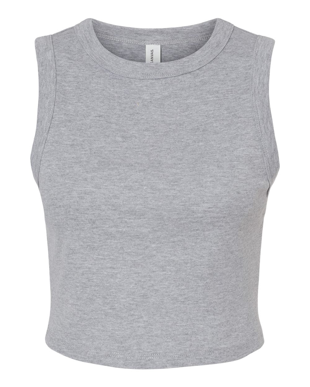BELLA + CANVAS® Women's Micro Rib Muscle Crewneck Sleeveless Crop Tank - 1013