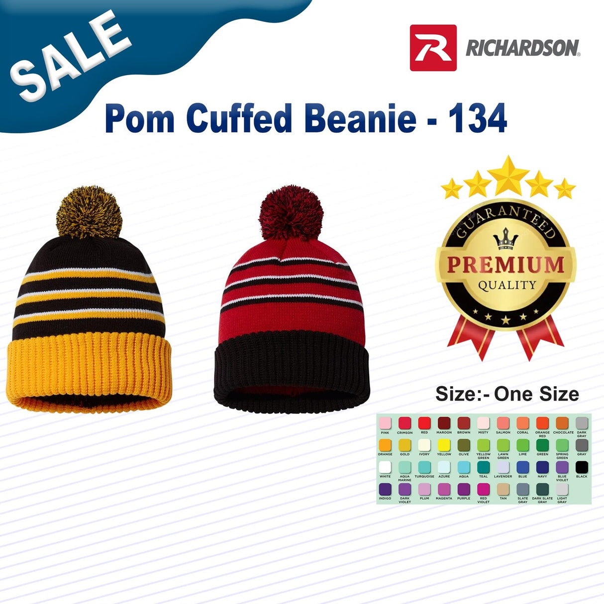 Richardson® Pom Cuffed Beanie