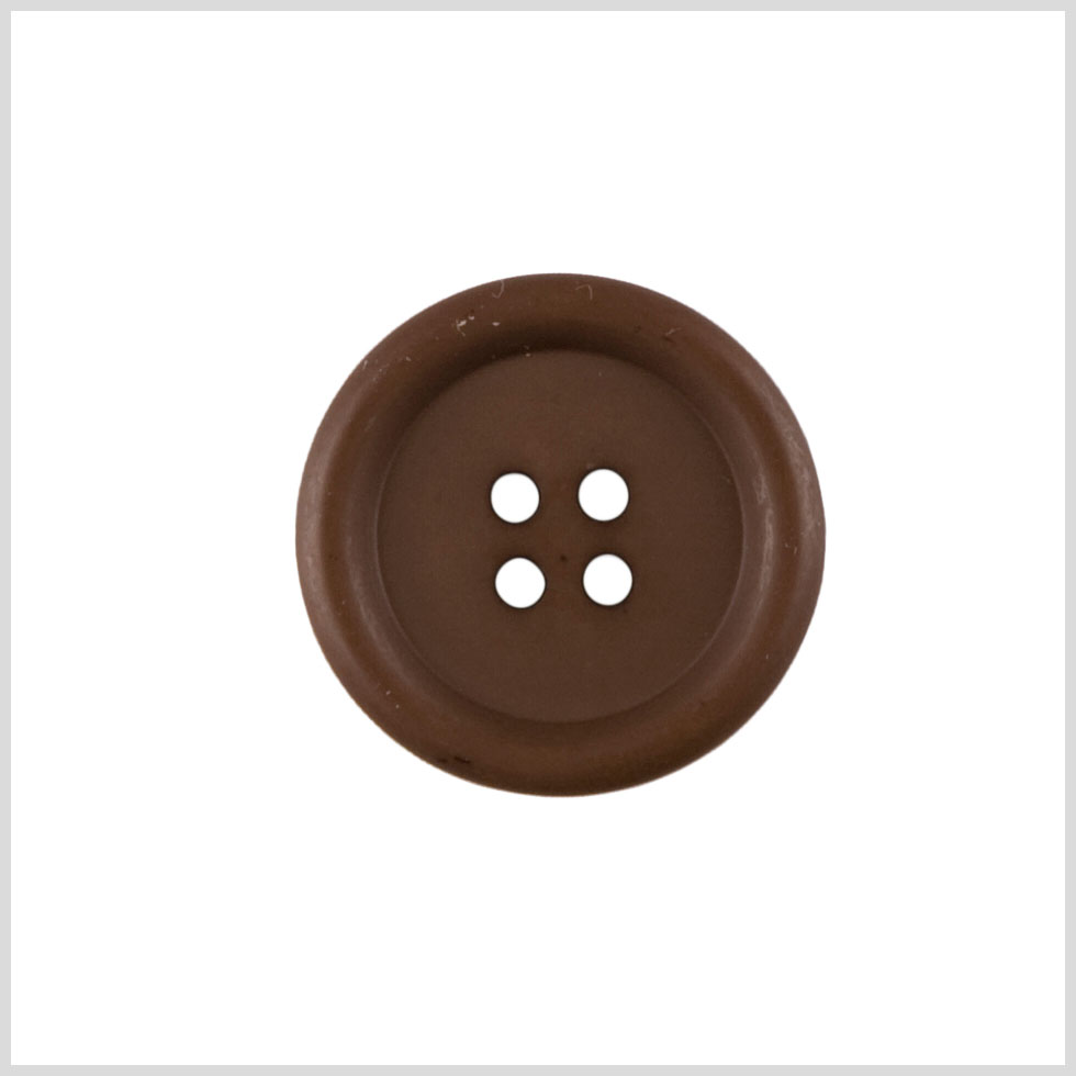 Plastic 4-Hole Button - 36L/23mm - Matte Brown