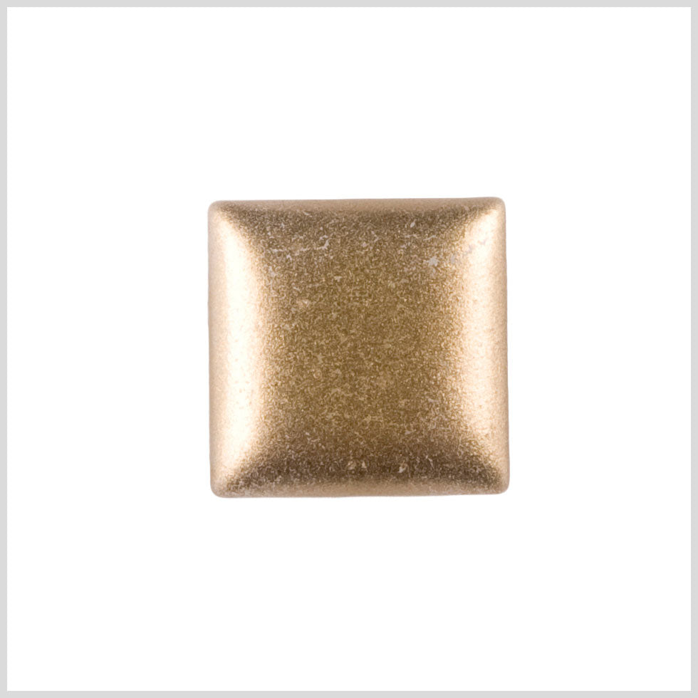 Square Plastic Shank Back Button - 32L/20mm - Gold