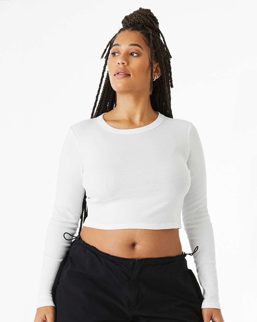 BELLA + CANVAS® Women's Micro Rib Long Sleeve Baby Tee