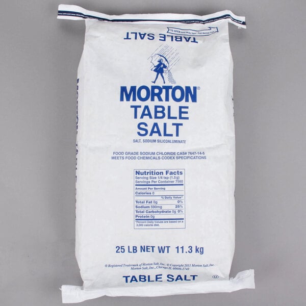 Morton Bulk Non-Iodized Table Salt 25 lb.