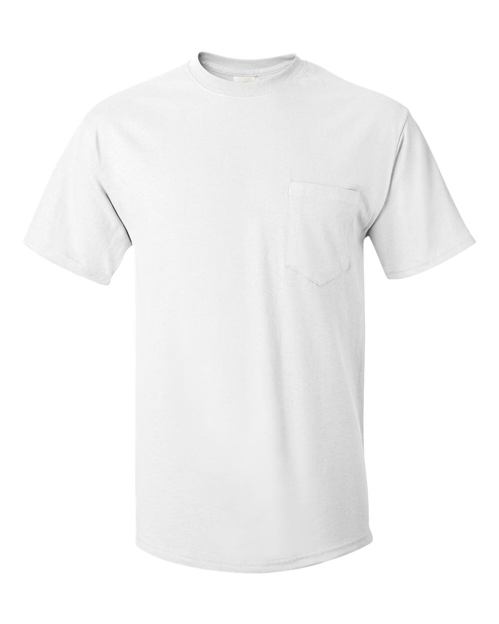 Hanes® Authentic Crewneck Short Sleeve Pocket T-Shirt