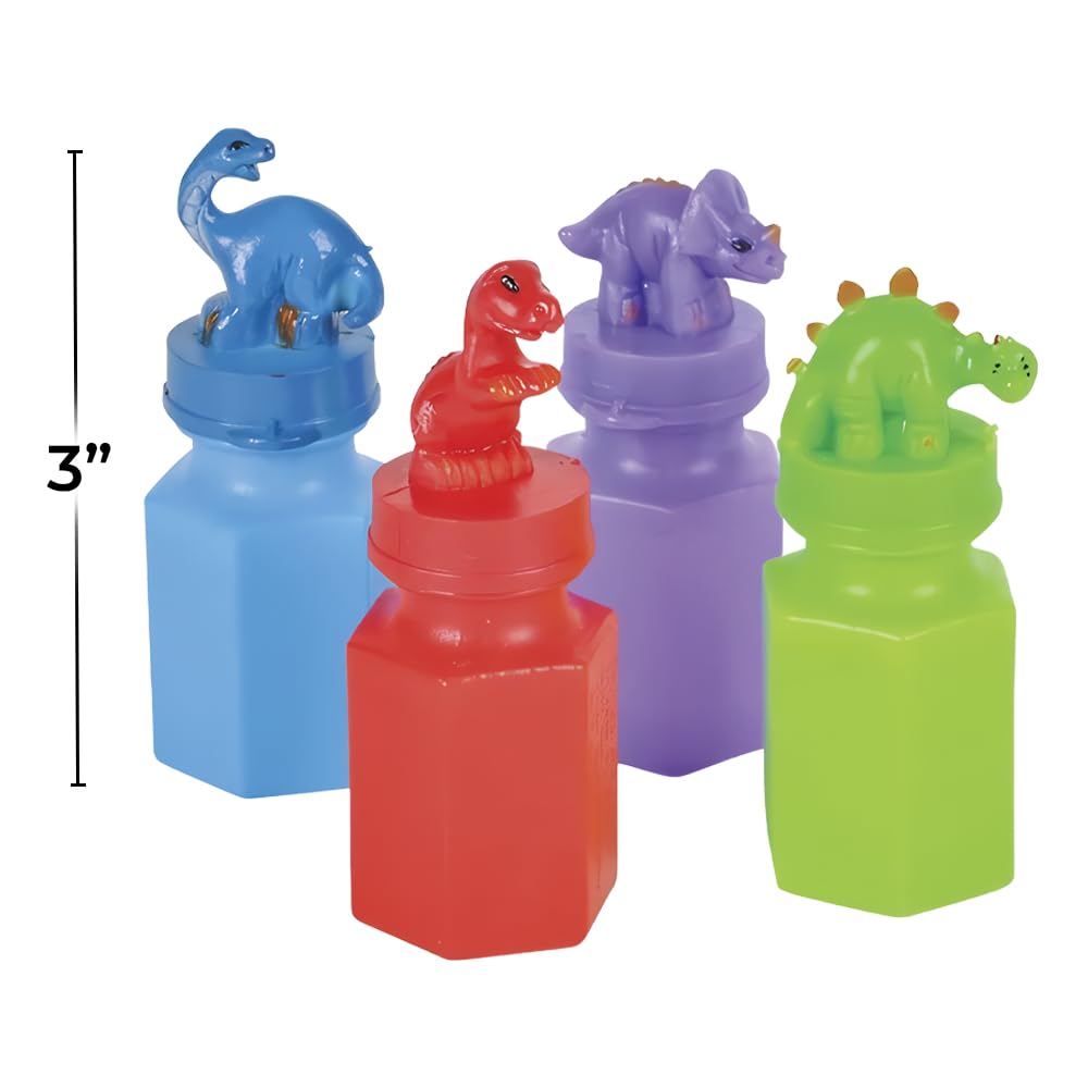 Dinosaur Bubble Bottles, 24 Count