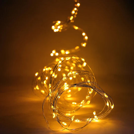 180 LED Silver Copper Branch Tree Lights Plug-in – Yellow