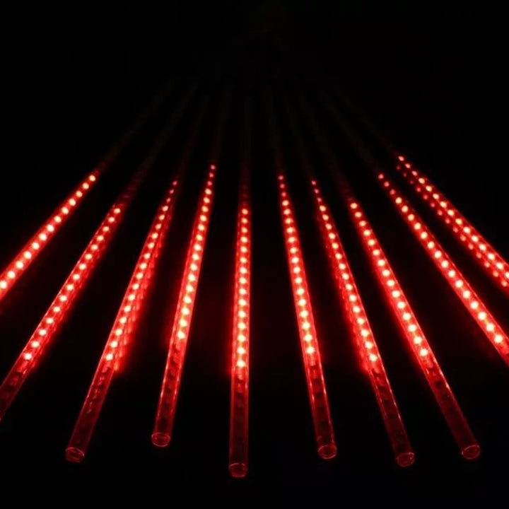 8 Tubes Snowfall 50cm Red Color