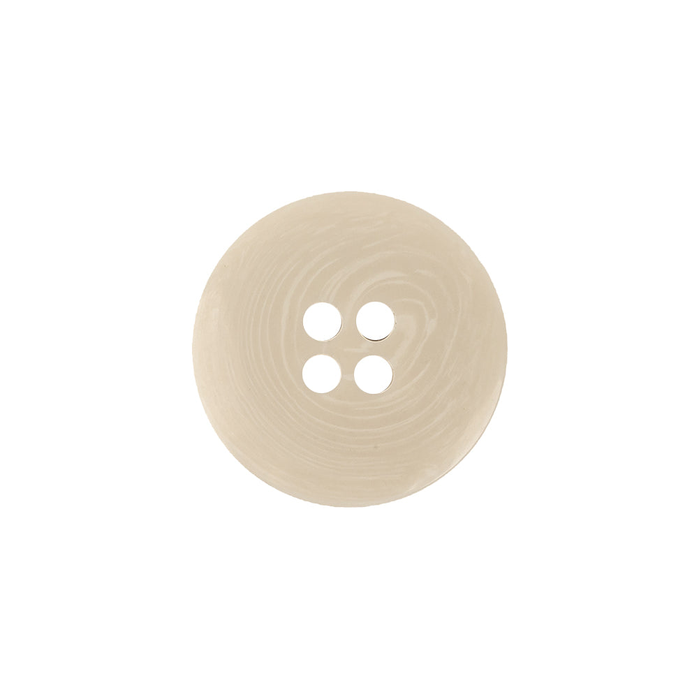 Ivory and White Tire Rim 4-Hole Plastic Button - 30L/19mm