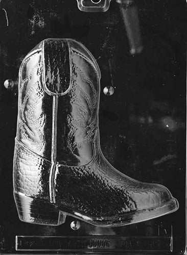 3D Cowboy Boot Chocolate Mold - Side A