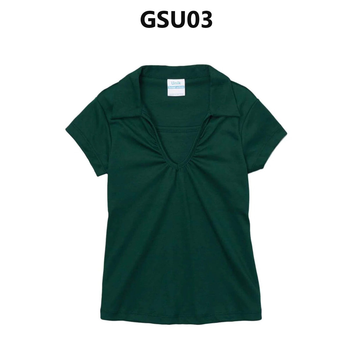 Girl's Uniform V Neck Collar Shirt
