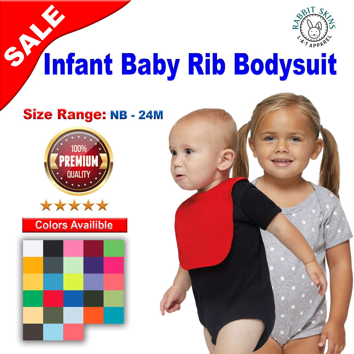 RADYAN® Infant Baby Rib Bodysuit